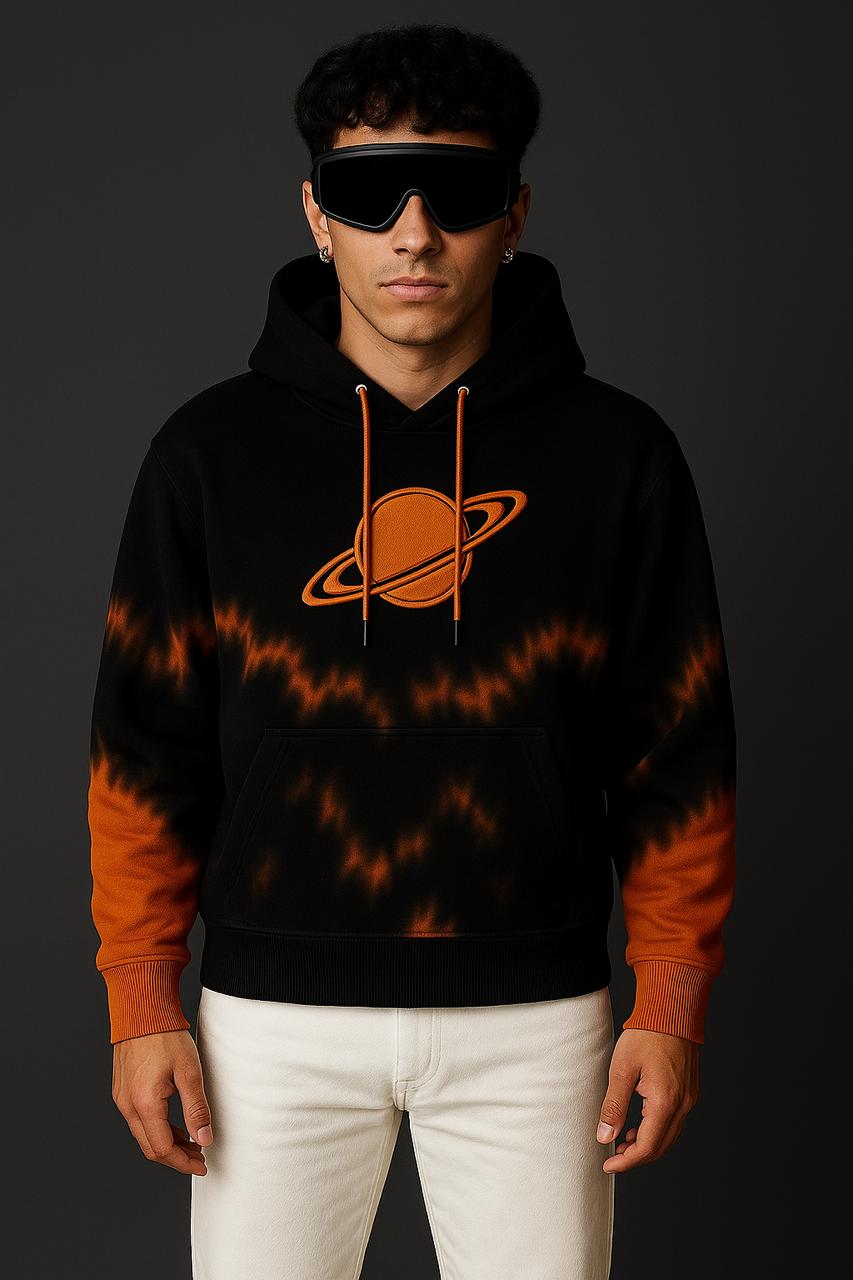 Gen V “Planet Glow” Premium Hoodie – Cosmic Black & Orange Edition